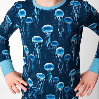 Blue Jellies | Two-Piece Bamboo Long Sleeve Toddler & Kids Pajamas