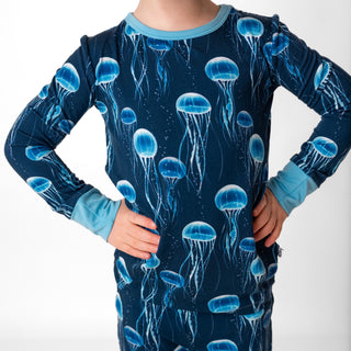 Blue Jellies | Two-Piece Bamboo Long Sleeve Toddler & Kids Pajamas