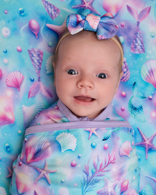 Magical Mermaid Shells | Baby Girl Nylon Bow