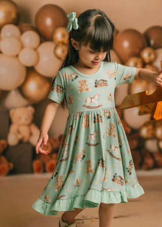 Bamboo Toddler Dress for Girls, Children & Kids | Vintage Toys 3T Bamboo Toddler Dress for Girls, Children & Kids | Vintage Toys 3T