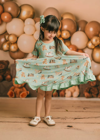 Bamboo Toddler Dress for Girls, Children & Kids | Vintage Toys Little Popp Crew Bamboo Toddler Dress for Girls, Children & Kids | Vintage Toys Little Popp Crew