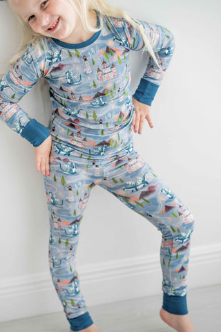Castles & Dragons | Two-Piece Bamboo Long Sleeve Toddler & Kids Pajamas