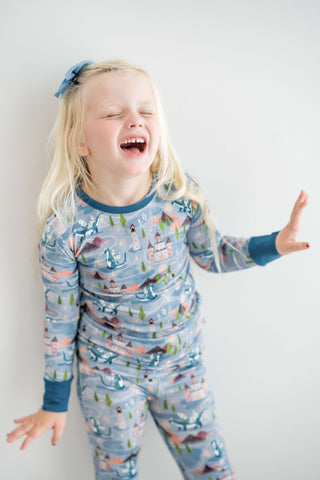 Castles & Dragons | Two-Piece Bamboo Long Sleeve Toddler & Kids Pajamas