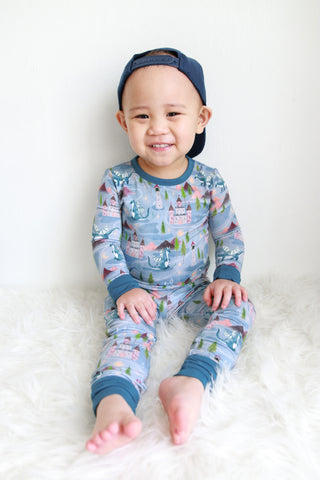 Castles & Dragons | Two-Piece Bamboo Long Sleeve Toddler & Kids Pajamas