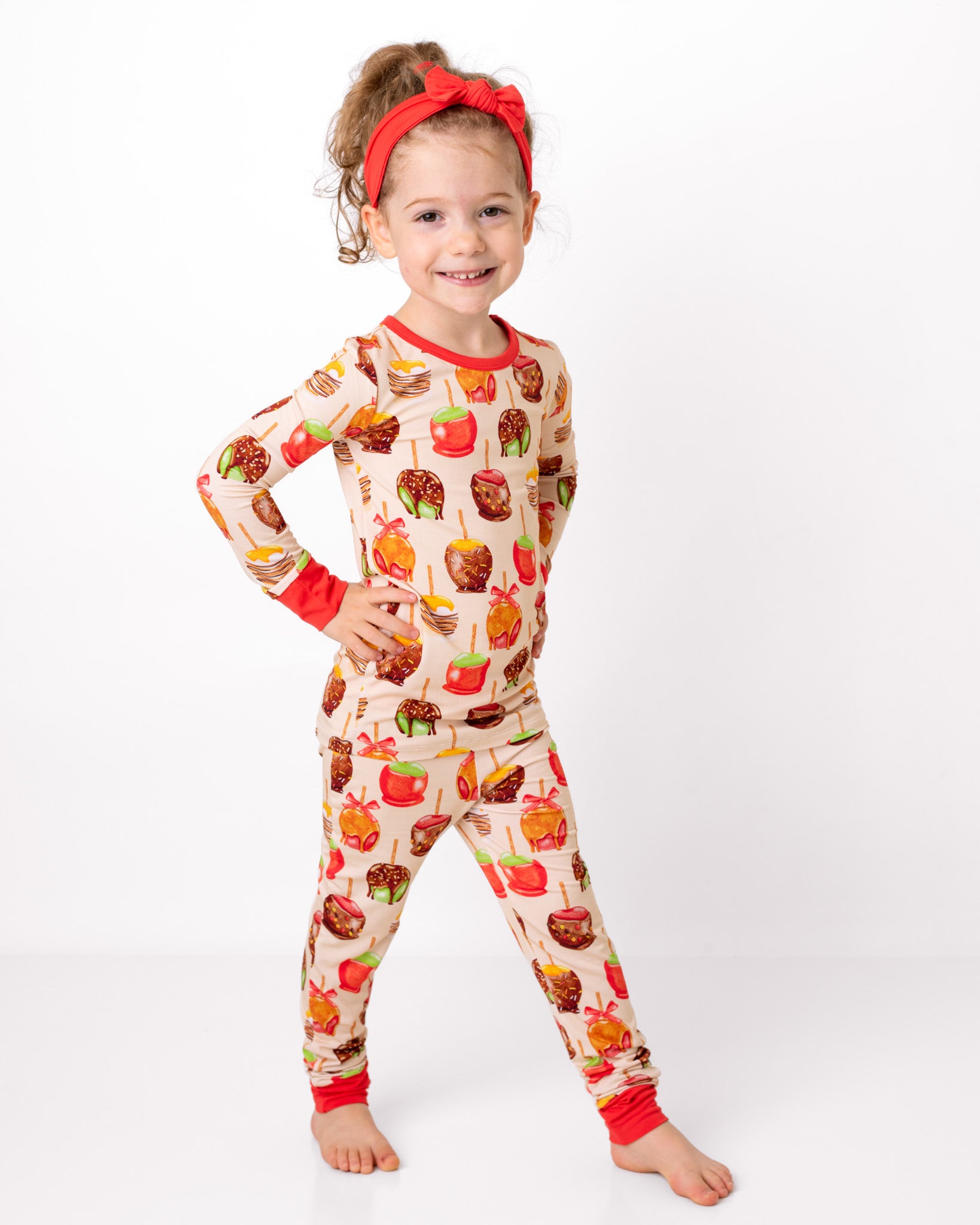 Bamboo Toddler Pajamas Baby, Boys, Girls, Kids Candy Apples