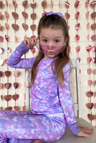 Hearts | Two-Piece Bamboo Long Sleeve Toddler & Kids Pajamas