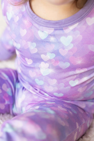 Hearts | Two-Piece Bamboo Long Sleeve Toddler & Kids Pajamas