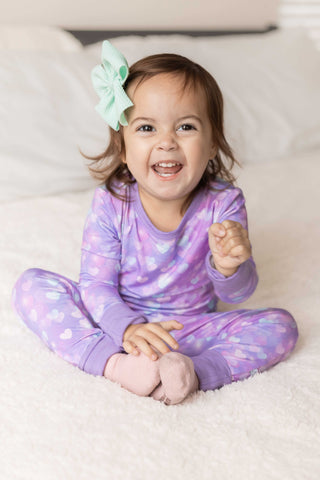 Hearts | Two-Piece Bamboo Long Sleeve Toddler & Kids Pajamas