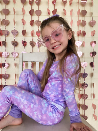 Hearts | Two-Piece Bamboo Long Sleeve Toddler & Kids Pajamas