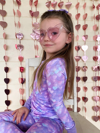 Hearts | Two-Piece Bamboo Long Sleeve Toddler & Kids Pajamas