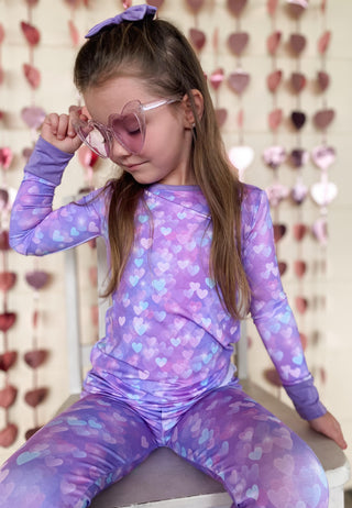 Hearts | Two-Piece Bamboo Long Sleeve Toddler & Kids Pajamas