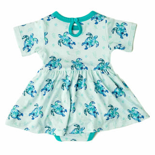 Sea of Turtles | Baby & Toddler Bamboo Bodysuit Dress