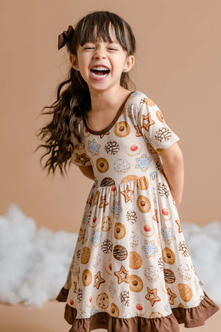 Bamboo Toddler Dress for Girls, Children & Kids | Cookie Swap Little Popp Crew Bamboo Toddler Dress for Girls, Children & Kids | Cookie Swap Little Popp Crew