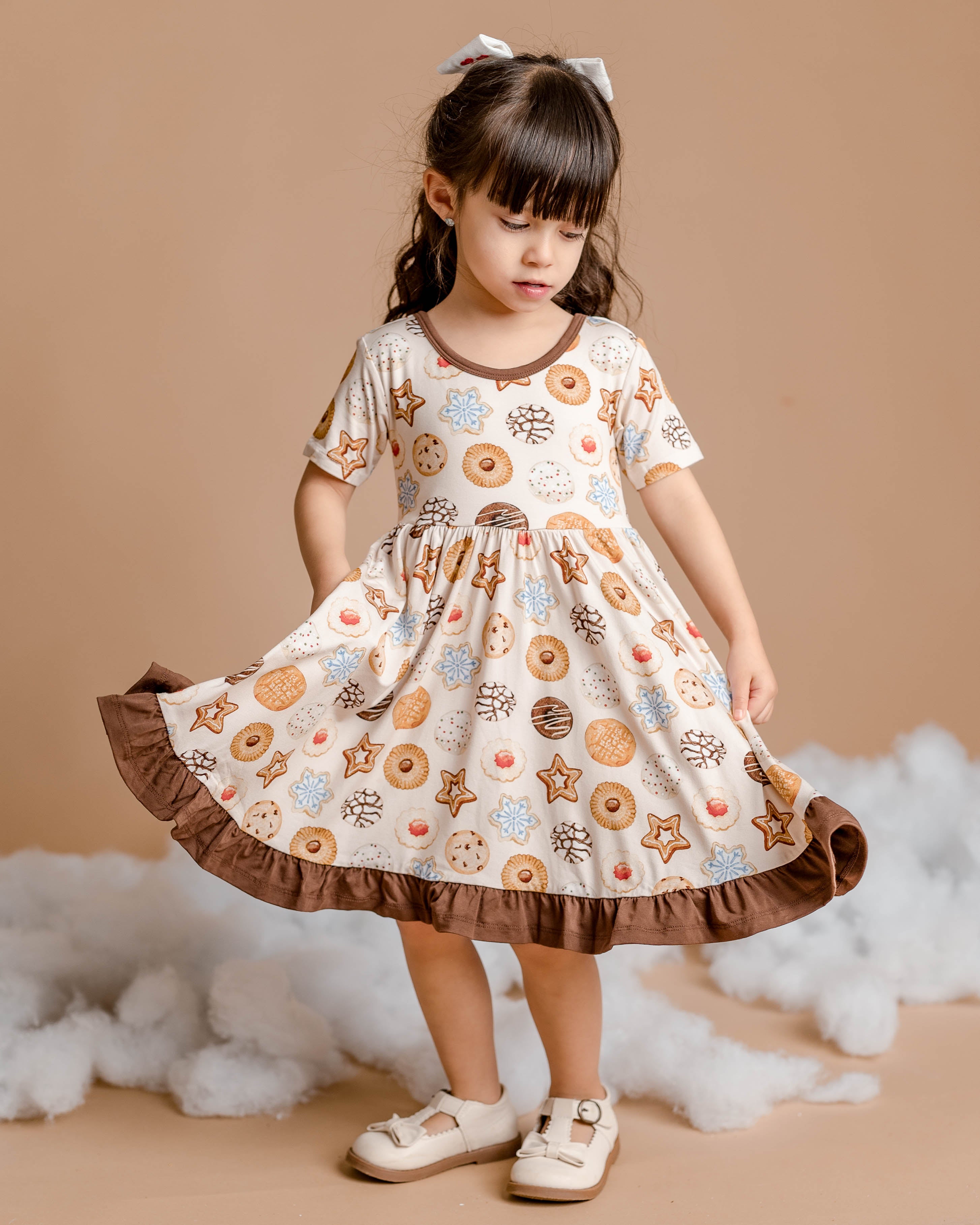 Bamboo Toddler Dress for Girls, Children Kids Cookie Swap