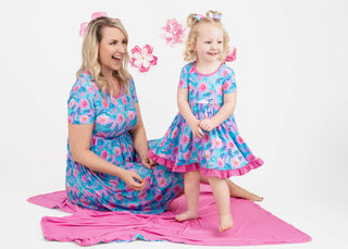 Dreamy Cosmos | Toddler & Girls Bamboo Ruffle Twirl Dress & Shorts