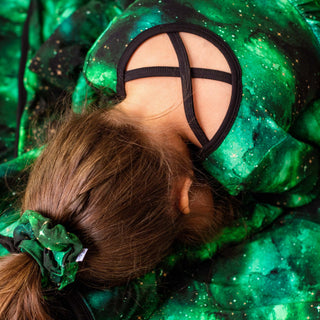 Green Galaxy Elixir | Toddler & Girls Bamboo Ruffle Twirl Dress