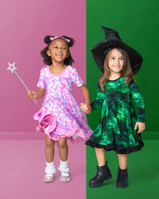 Bubbles | Toddler & Girls Bamboo Ruffle Twirl Dress & Shorts