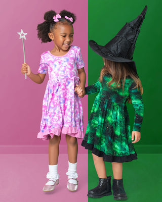 Bubbles | Toddler & Girls Bamboo Ruffle Twirl Dress & Shorts