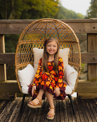 *COMING SOON* Autumn Leaves | Toddler & Girls Bamboo Ruffle Twirl Dress