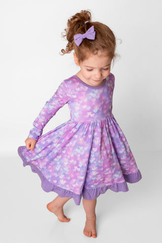 Purple | Toddler Bamboo Clip on Bow