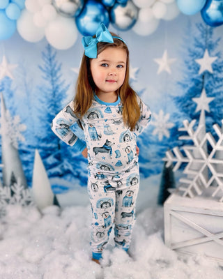Arctic Huskies | Two-Piece Bamboo Long Sleeve Toddler & Kids Pajamas