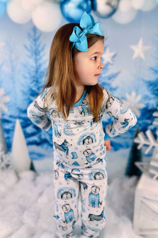 Arctic Huskies | Two-Piece Bamboo Long Sleeve Toddler & Kids Pajamas