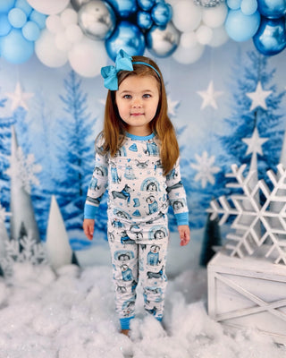 Arctic Huskies | Two-Piece Bamboo Long Sleeve Toddler & Kids Pajamas