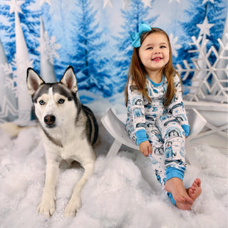Arctic Huskies | Two-Piece Bamboo Long Sleeve Toddler & Kids Pajamas