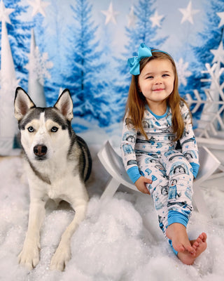 Arctic Huskies | Two-Piece Bamboo Long Sleeve Toddler & Kids Pajamas