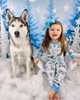 Arctic Huskies | Two-Piece Bamboo Long Sleeve Toddler & Kids Pajamas