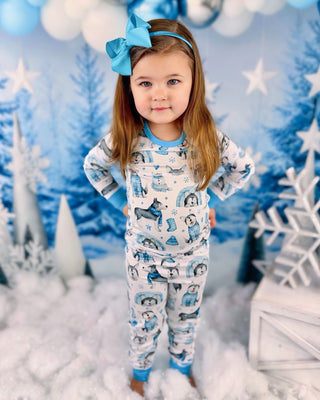 Arctic Huskies | Two-Piece Bamboo Long Sleeve Toddler & Kids Pajamas