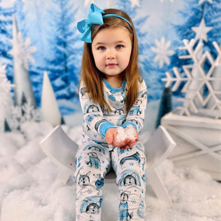 Arctic Huskies | Two-Piece Bamboo Long Sleeve Toddler & Kids Pajamas