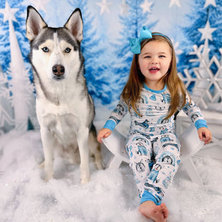 Arctic Huskies | Two-Piece Bamboo Long Sleeve Toddler & Kids Pajamas