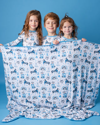 Arctic Huskies | Double Layer Bamboo Toddler Blanket