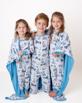 Arctic Huskies | Double Layer Bamboo Toddler Blanket