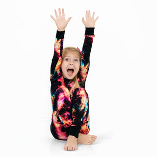 Cosmic Nebula | Two-Piece Bamboo Long Sleeve Toddler & Kids Pajamas