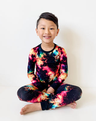 Cosmic Nebula | Two-Piece Bamboo Long Sleeve Toddler & Kids Pajamas