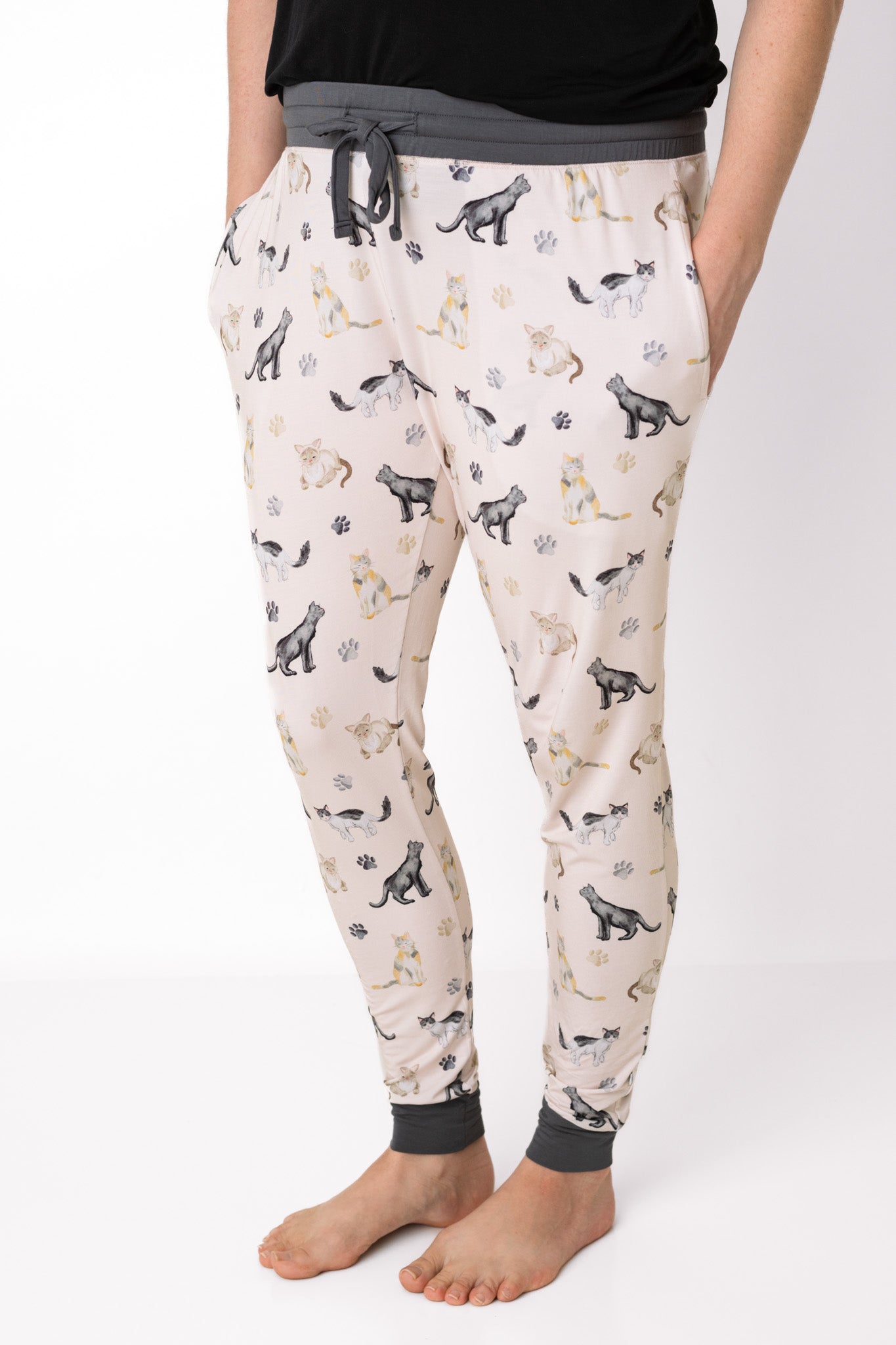 Bamboo Pajamas/Sleepwear/Pants for Adults/Women Cats Paws