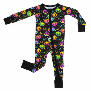 Halloween Pumpkins | Convertible Bamboo Zipper Baby Pajamas