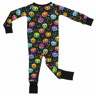 Halloween Pumpkins | Convertible Bamboo Zipper Baby Pajamas