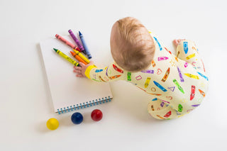 Crayon Crew | Convertible Bamboo Zipper Baby Pajamas