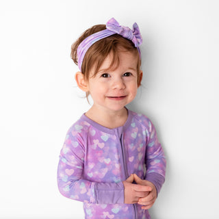 Hearts | Convertible Bamboo Zipper Baby Pajamas