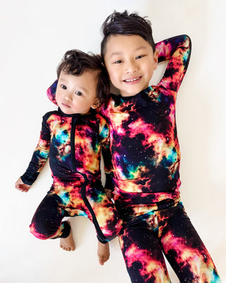 Cosmic Nebula | Two-Piece Bamboo Long Sleeve Toddler & Kids Pajamas