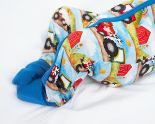 Farm Friends | Convertible Bamboo Zipper Baby Pajamas