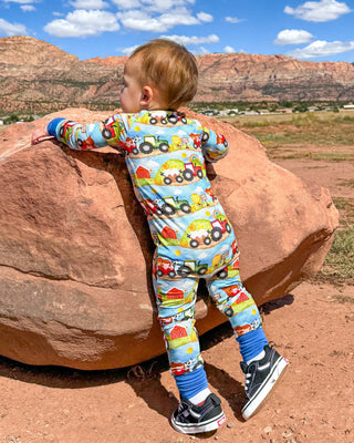 Farm Friends | Convertible Bamboo Zipper Baby Pajamas