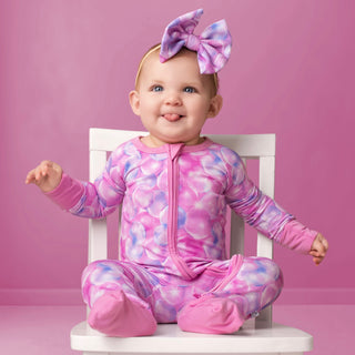 Bubbles | Convertible Bamboo Zipper Baby Pajamas