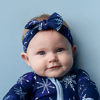Icy Snowflakes | Bamboo Headband Bow