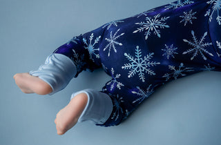 Icy Snowflakes | Convertible Bamboo Zipper Baby Pajamas