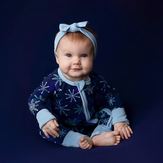 Icy Blue | Bamboo Headband Bow