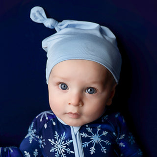 Icy Blue | Bamboo Newborn Baby Knotted Hat